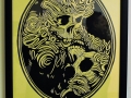 Beso de muerte, 2014, Carlos-Soto, linografía, Casa Lamm.