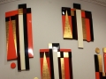 Secuencia de una Intención Plástica (25 paneles decorativos realizados para el Auditorio del Hotel Aristos),1968, Carlos Mérida, caoba laqueada y dorada, colección Leopold Klachky, exposición “Carlos Mérida. Retrato escrito (1891-1984)”.