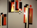 Secuencia de una Intención Plástica (25 paneles decorativos realizados para el Auditorio del Hotel Aristos),1968, Carlos Mérida, caoba laqueada y dorada, colección Leopold Klachky, exposición “Carlos Mérida. Retrato escrito (1891-1984)”.