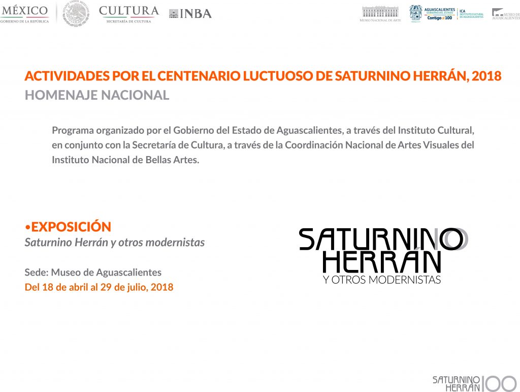 Programa del Homenaje Nacional sobre el Centenario Luctuoso de Saturnino Herrán (página 3)