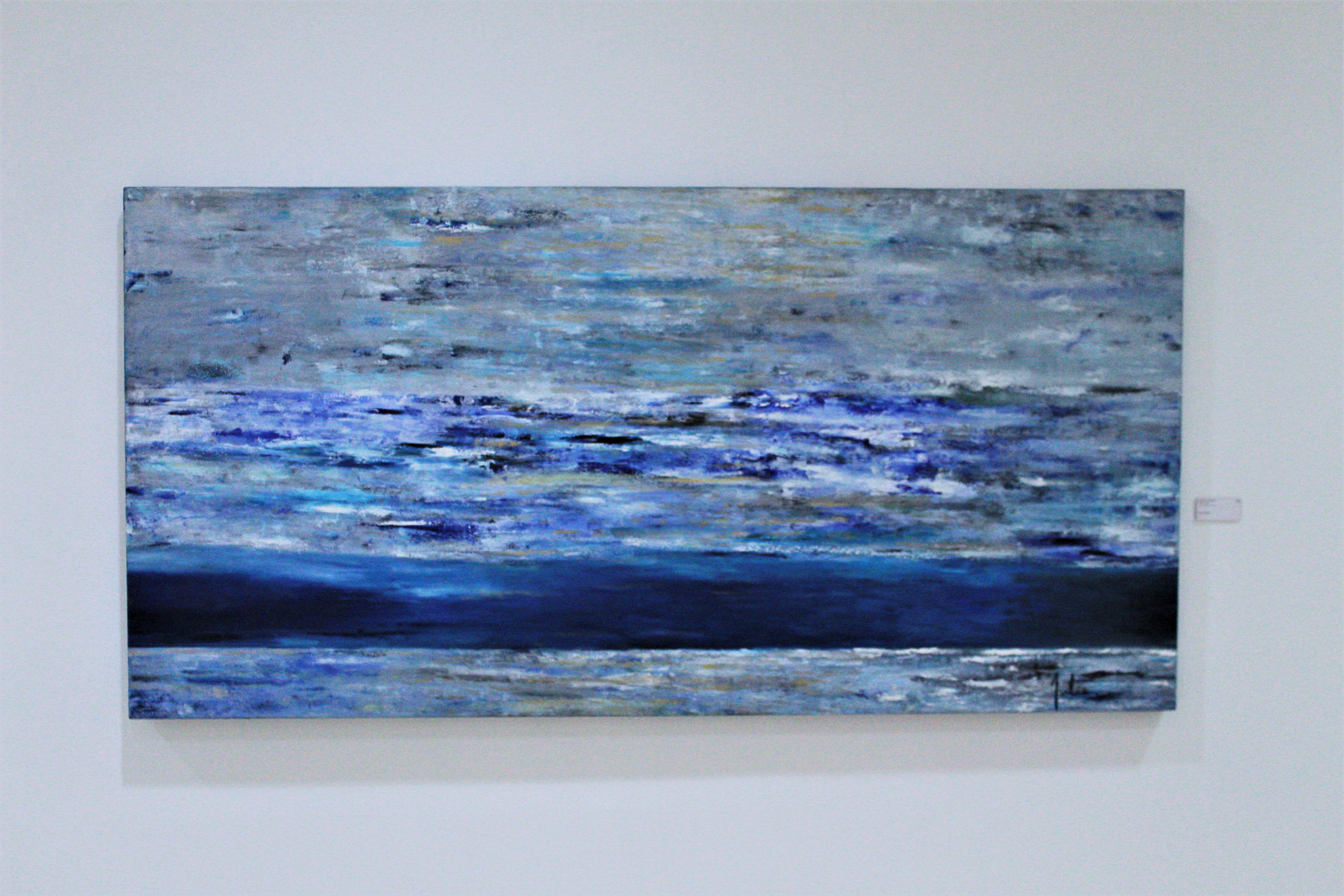 Mar azul, 2014, Julie Sassón, óleo sobre tela, exposición colectiva "Artistas de Casa Lamm".