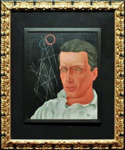 Autorretrato,1935, Carlos Mérida, óleo sobre tela, colección María y Manuel Reyero, exposición “Carlos Mérida. Retrato escrito (1891-1984)”.